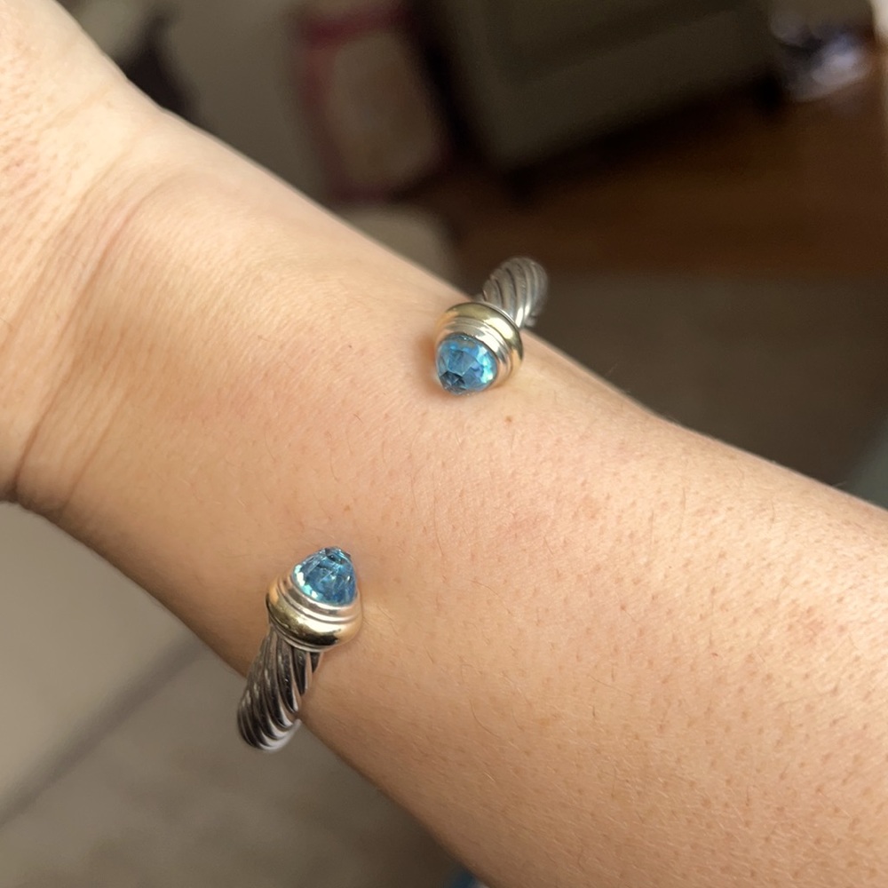 David yurman bracelet “bangle” with blue topaz - Picture 4 of 4